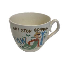 Vintage Westpac Mug / cup - "Oh Stop Griping Paw" Japan Mid-century